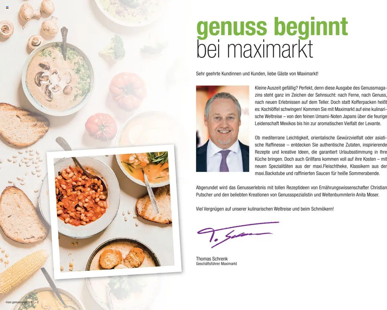 Maximarkt genuss magazin 01 - Seite 2- gültig ab 19.05.2025