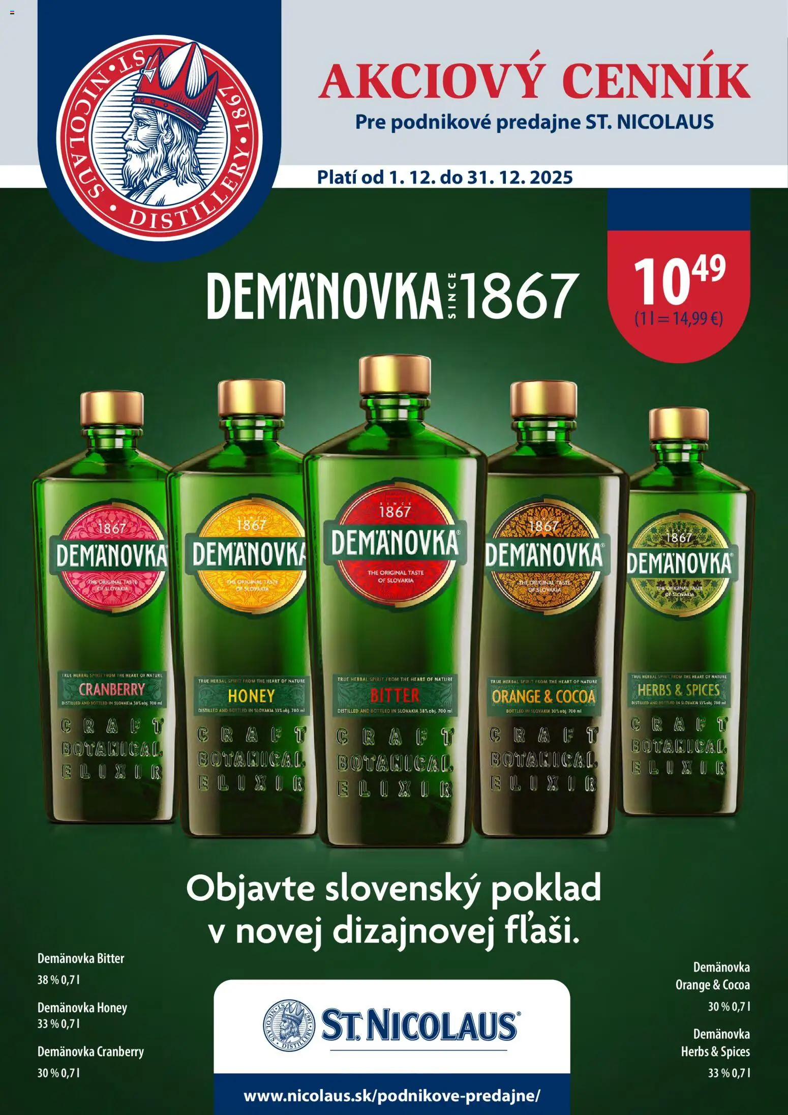 St. Nicolaus leták - strana 1- platný od 01.12.2025