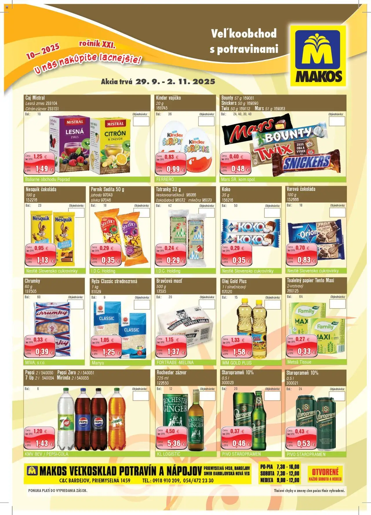 Makos veľkoobchod - strana 1- platný od 29.09.2025