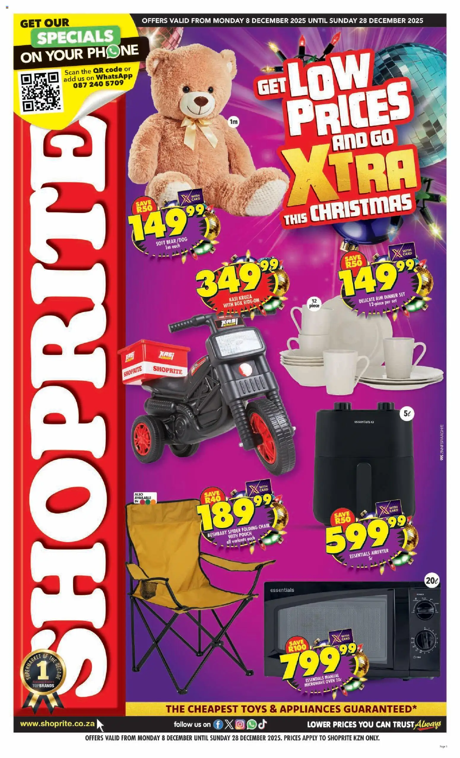 Shoprite - Xtra Christmas Favourites - page 1- valid from 08/12/2025
