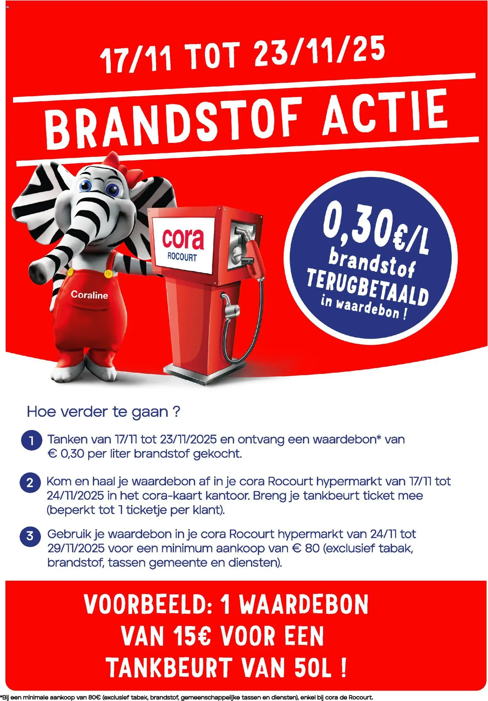 Cora - Brandstof actie bij cora Rocourt  - pagina 1- geldig vanaf 17/11/2025