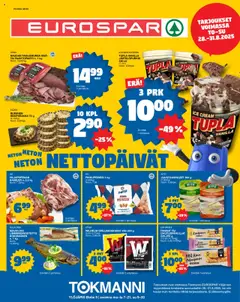 Esikatselu Tokmanni - EUROSPAR Ylöjärvi Ruokasanomat voimassa alkaen 28/08/2025