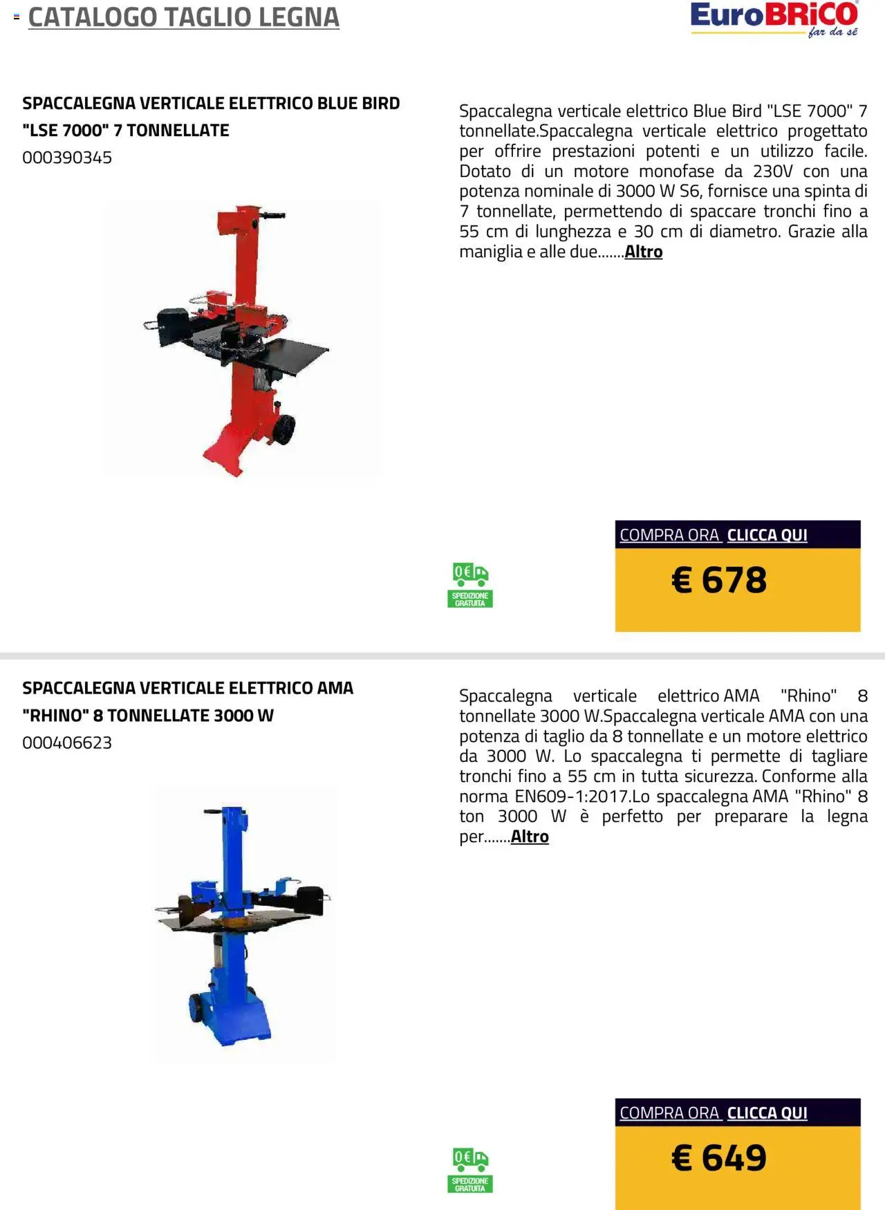 Eurobrico Taglio Legna catalogo - pagina 13 - valido dal 23/07/2025