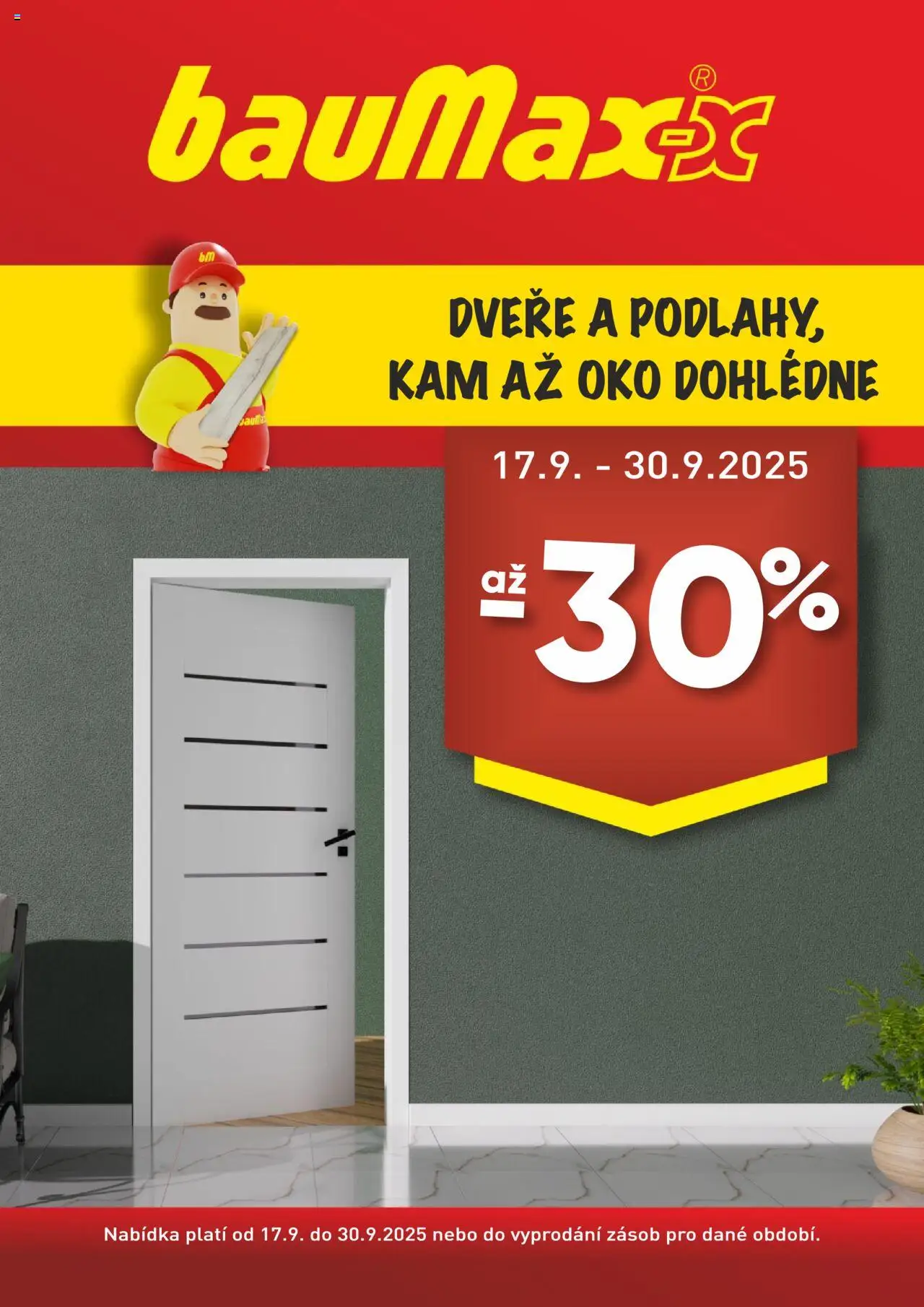 BAUMAX leták - Dveře a podlahy - strana 1- platný od 17.09.2025