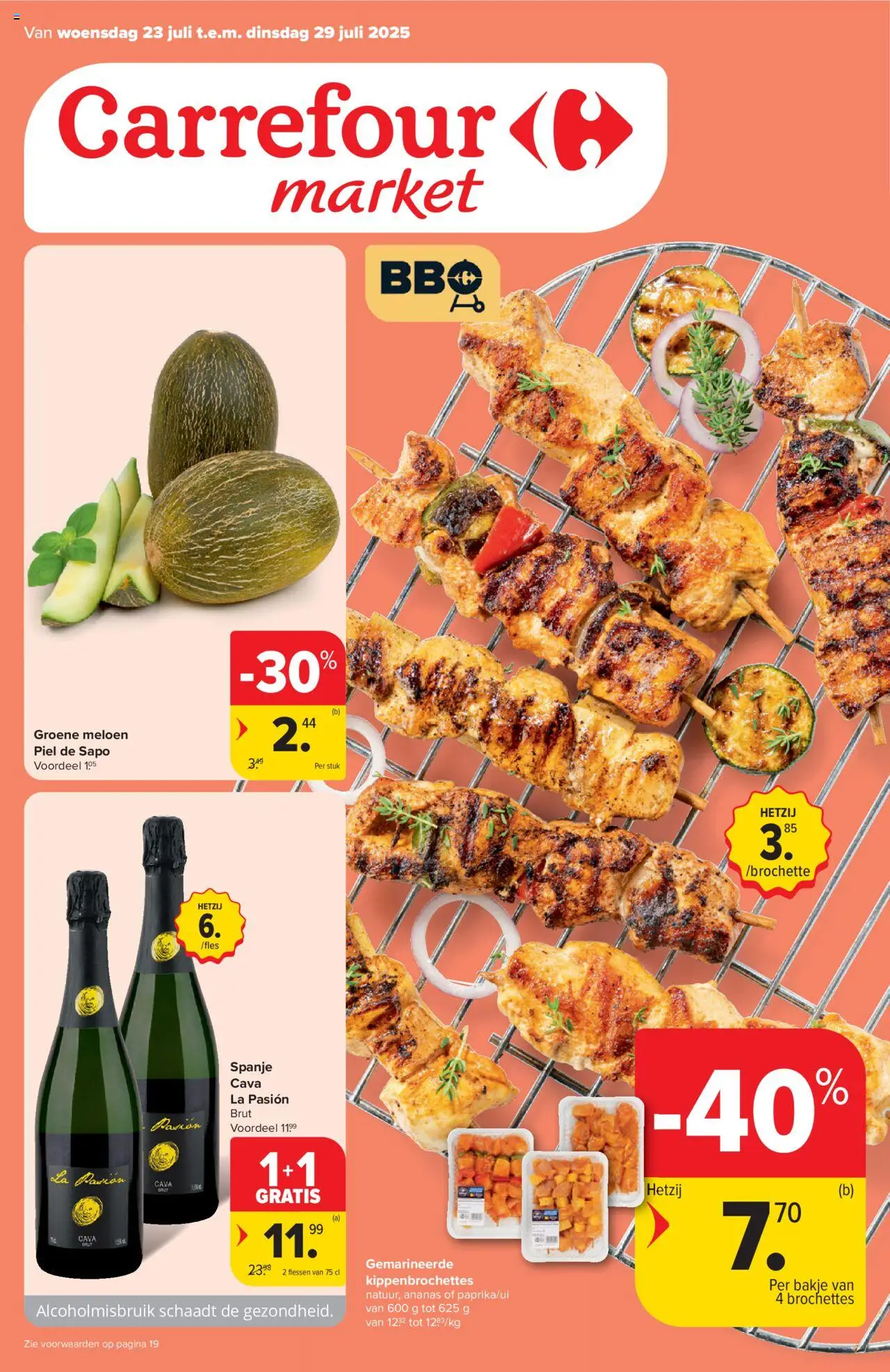 Carrefour - Market Promoties  - pagina 1- geldig vanaf 23/07/2025