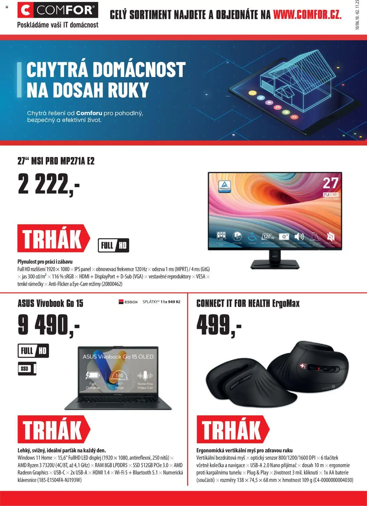 Comfor leták - strana 1- platný od 06.10.2025