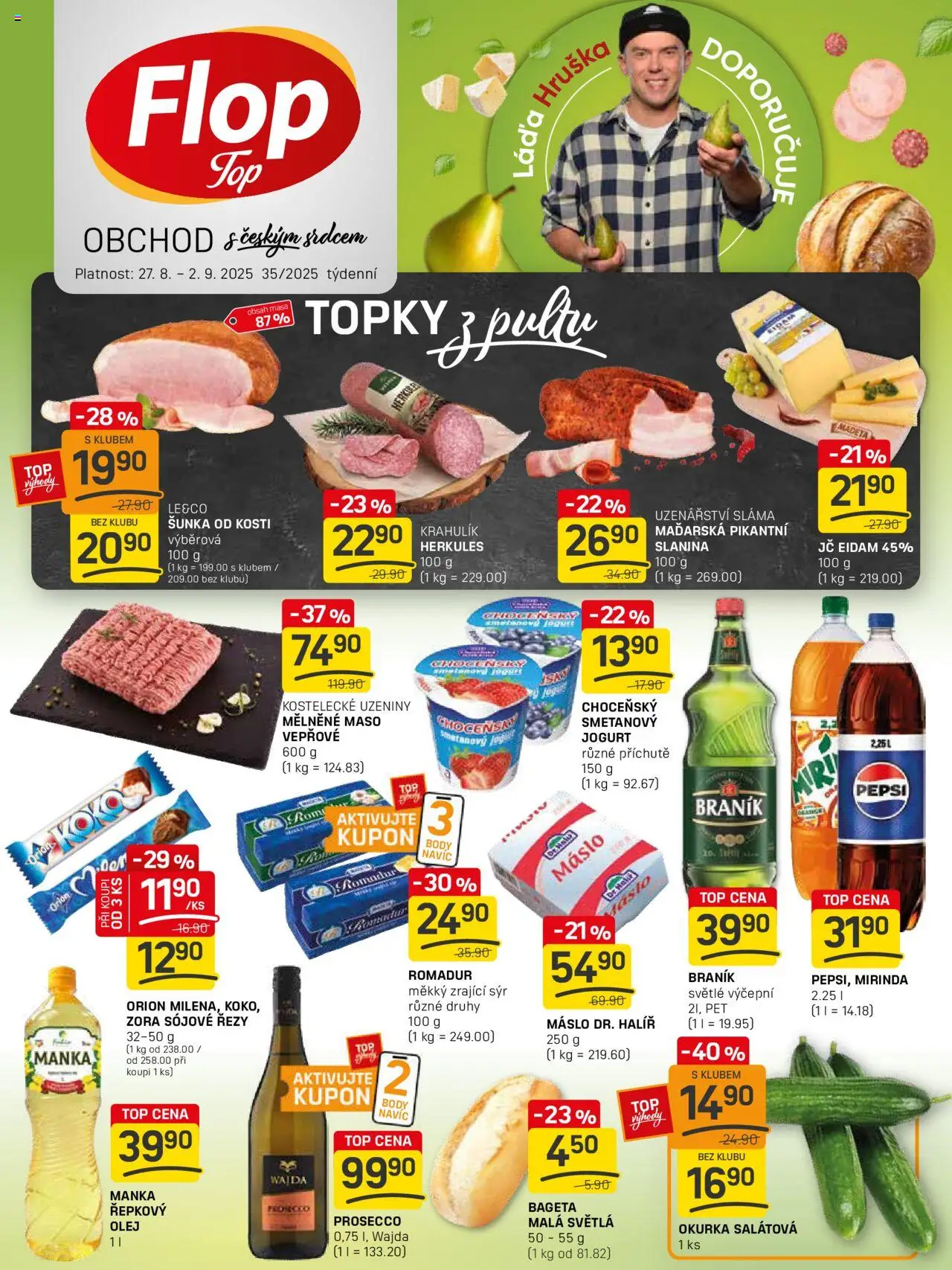 Flop leták - FlopTop - strana 1- platný od 27.08.2025