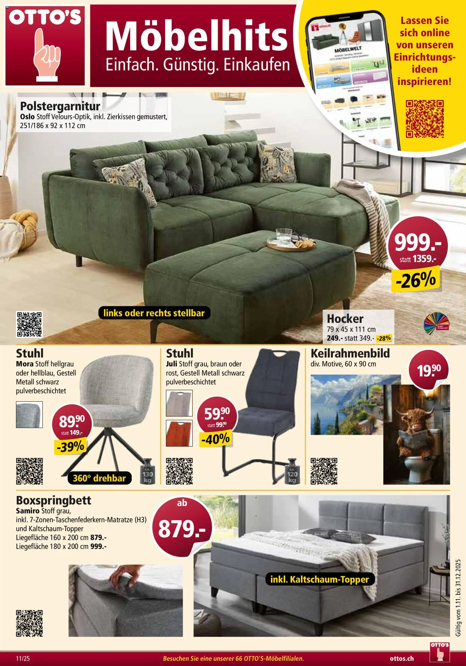 Otto's Aktionen Möbelflyer - Seite 1- gültig ab 01.11.2025