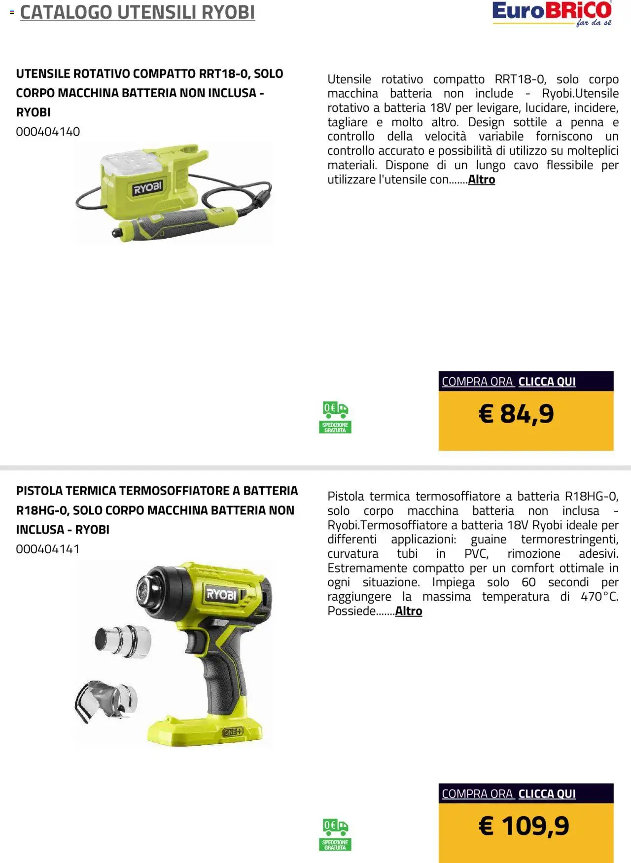 Eurobrico Utensili Ryobi catalogo - pagina 45 - valido dal 23/07/2025