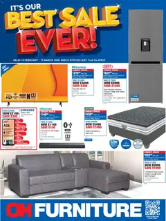 Preview OK Furniture - Best Sale Ever Catalogue Eswatini  valid from 16/02/2026