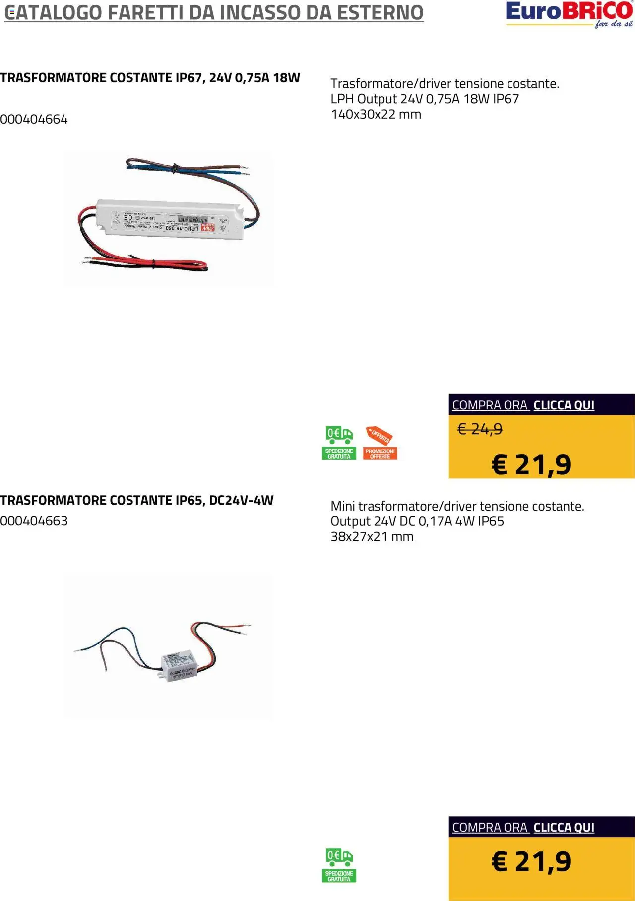 Eurobrico Faretti da Incasso da Esterno catalogo - pagina 8 - valido dal 23/07/2025