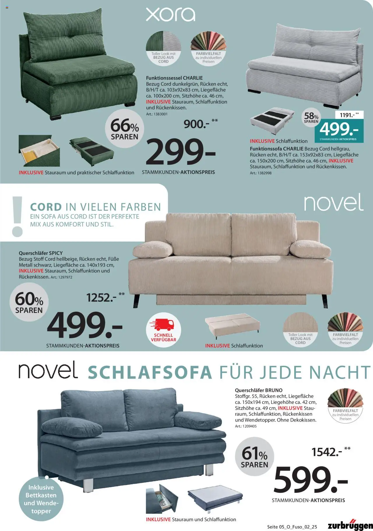 Zurbrüggen Schlafsofa Spezial - Seite 5 - gültig ab 03.07.2025