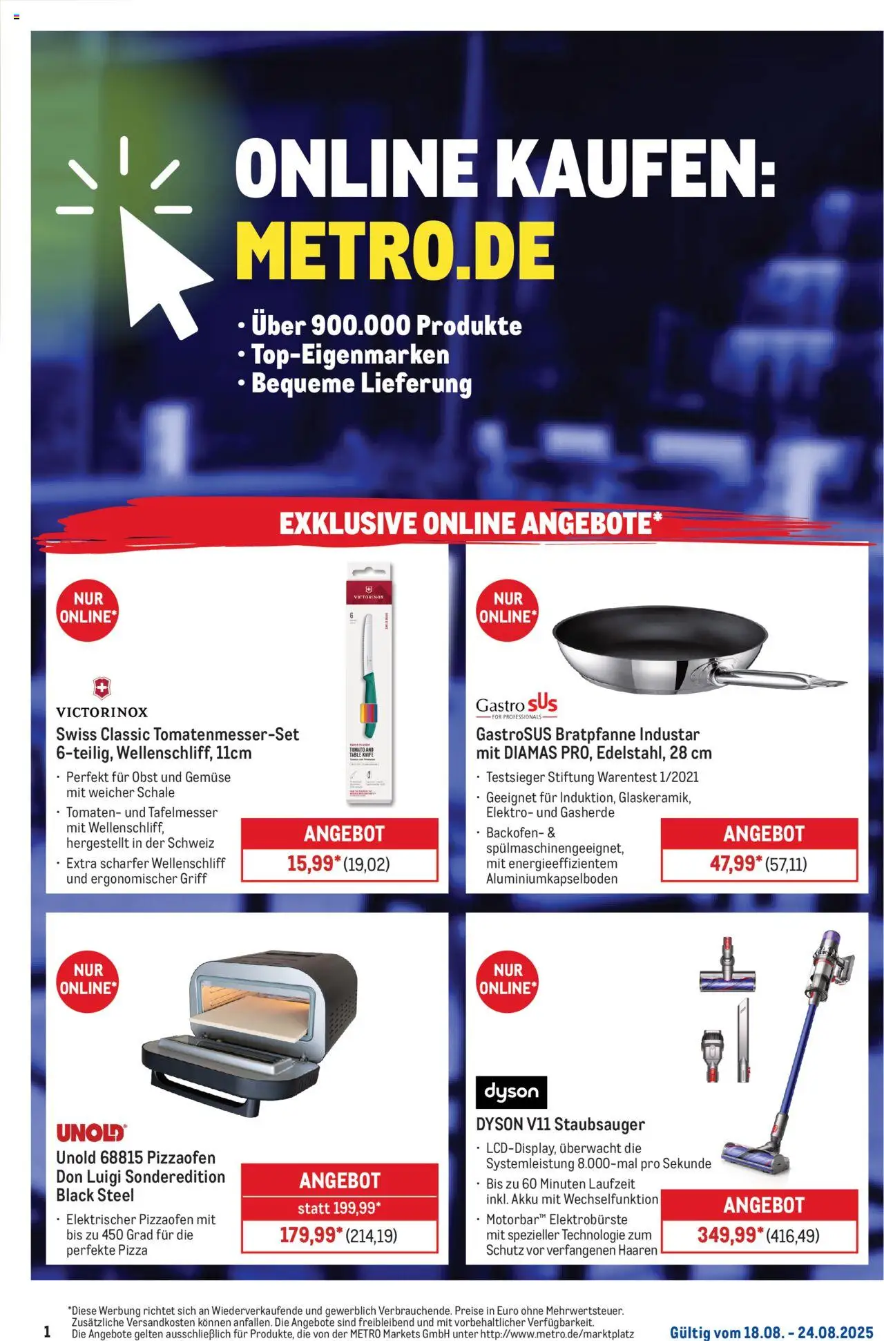 Metro Online: Wochen-Angebote - Seite 1 - gültig ab 18.08.2025