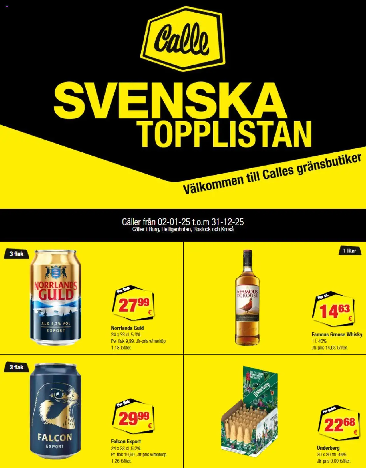 Calle - Svenska Topplistan - side 1- gyldig fra 02/01/2025
