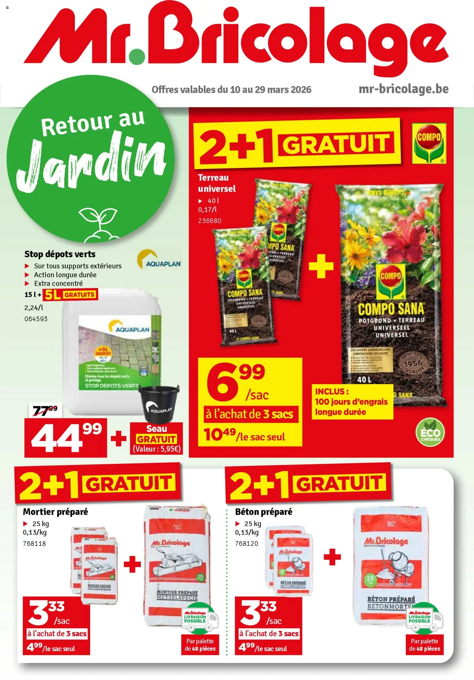 Mr Bricolage folder / publicité - pagina 1- geldig vanaf 10/03/2026