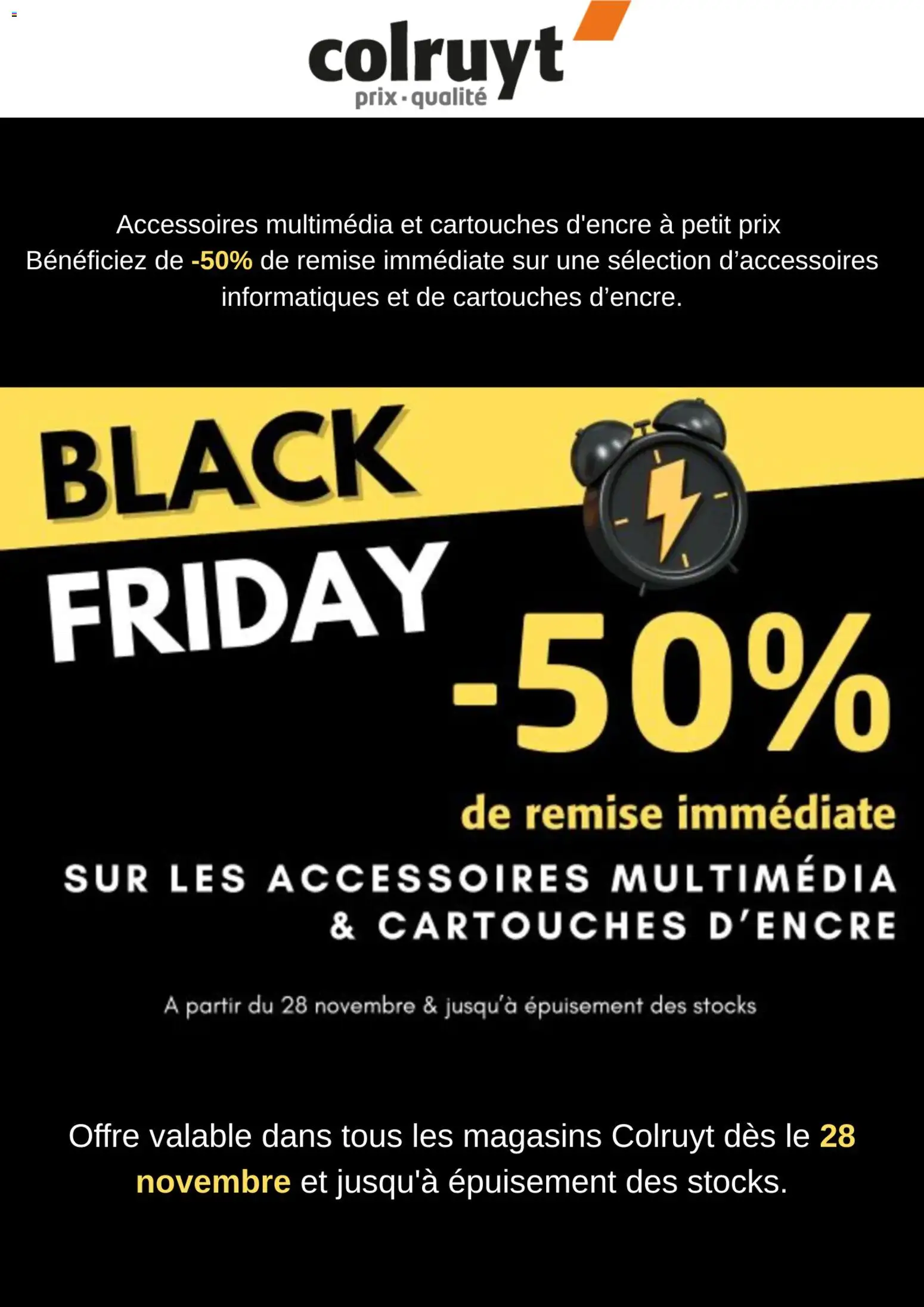 Colruyt Black Friday - page 1 - valable à partir du 28/11/2025