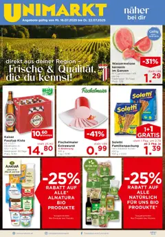 Vorschau Unimarkt Mühlviertel gültig ab 16.07.2025