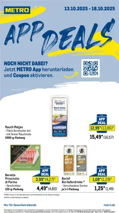 Vorschau Metro App Deals gültig ab 13.10.2025