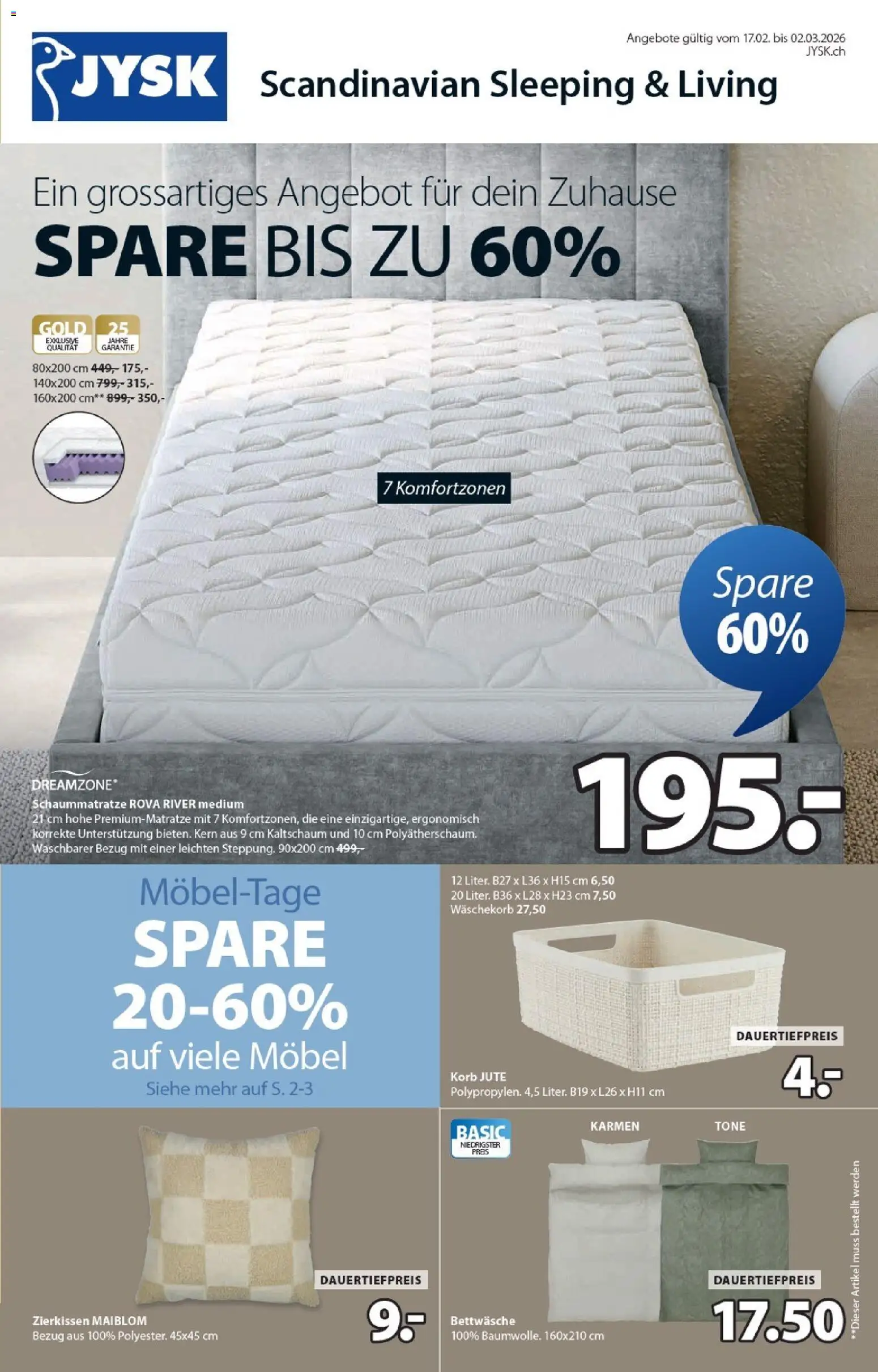 JYSK Aktionen - Seite 1- gültig ab 17.02.2026
