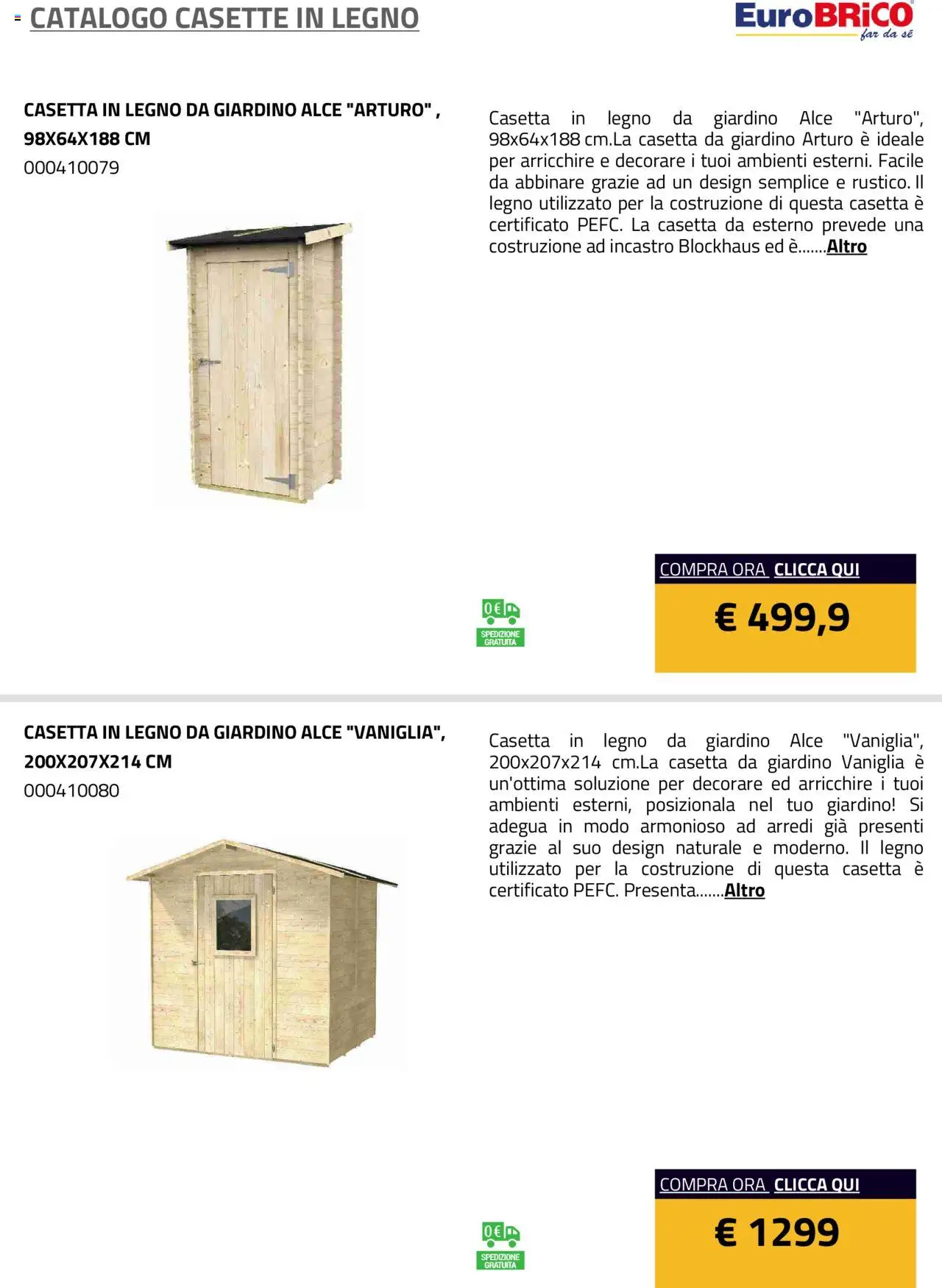 Eurobrico Casette in legno catalogo - pagina 19 - valido dal 23/07/2025