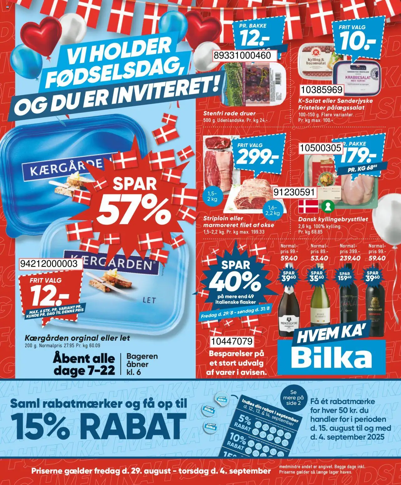 Bilka - Tilbudsavis - side 1- gyldig fra 29/08/2025