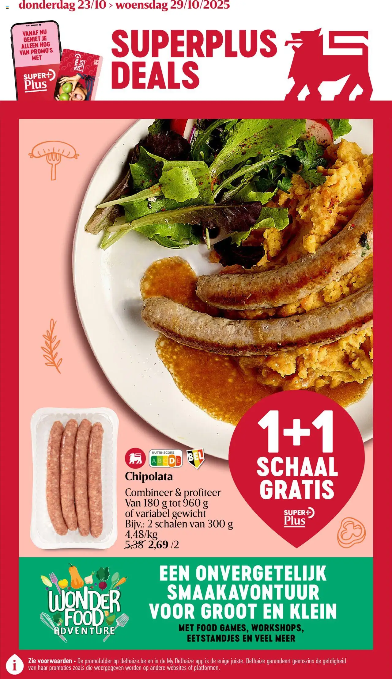 Delhaize folder week 43 - pagina 1- geldig vanaf 23/10/2025