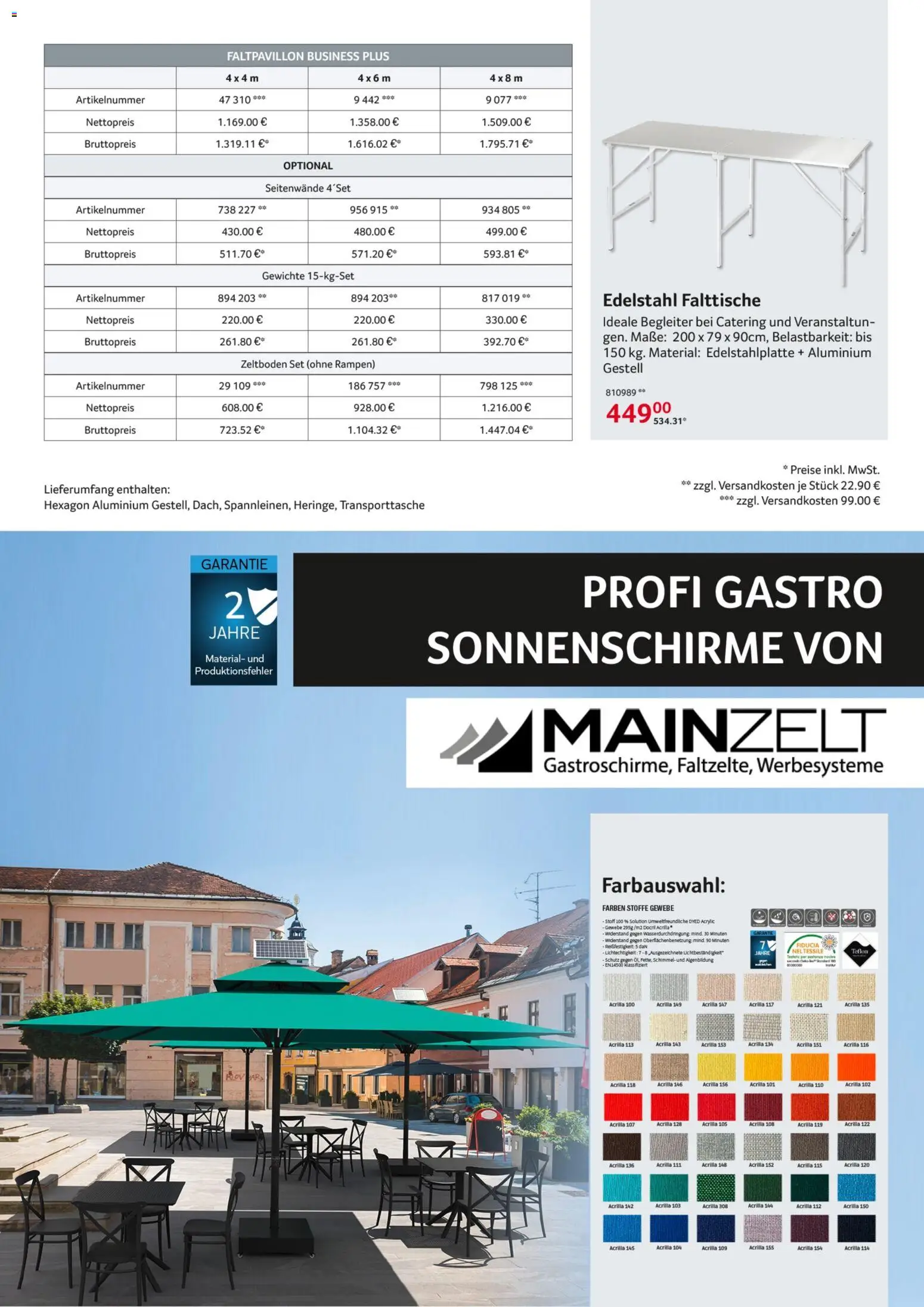 Selgros Profi-Faltpavillons - Seite 2 - gültig ab 22.01.2026