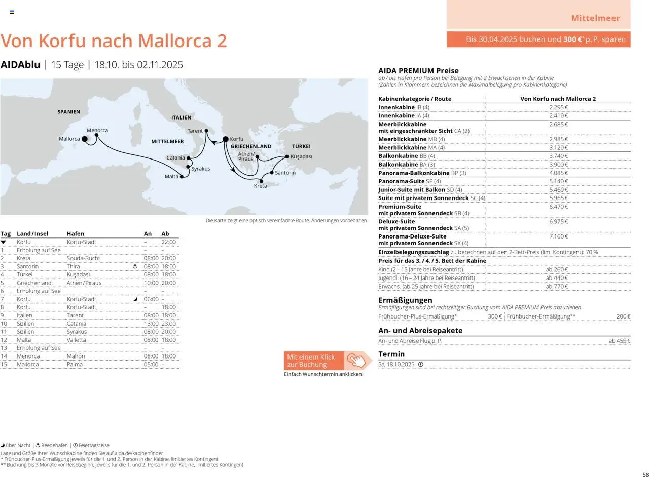 Aida Prospekt Winter 2025/26 - Seite 58 - gültig ab 01.10.2025