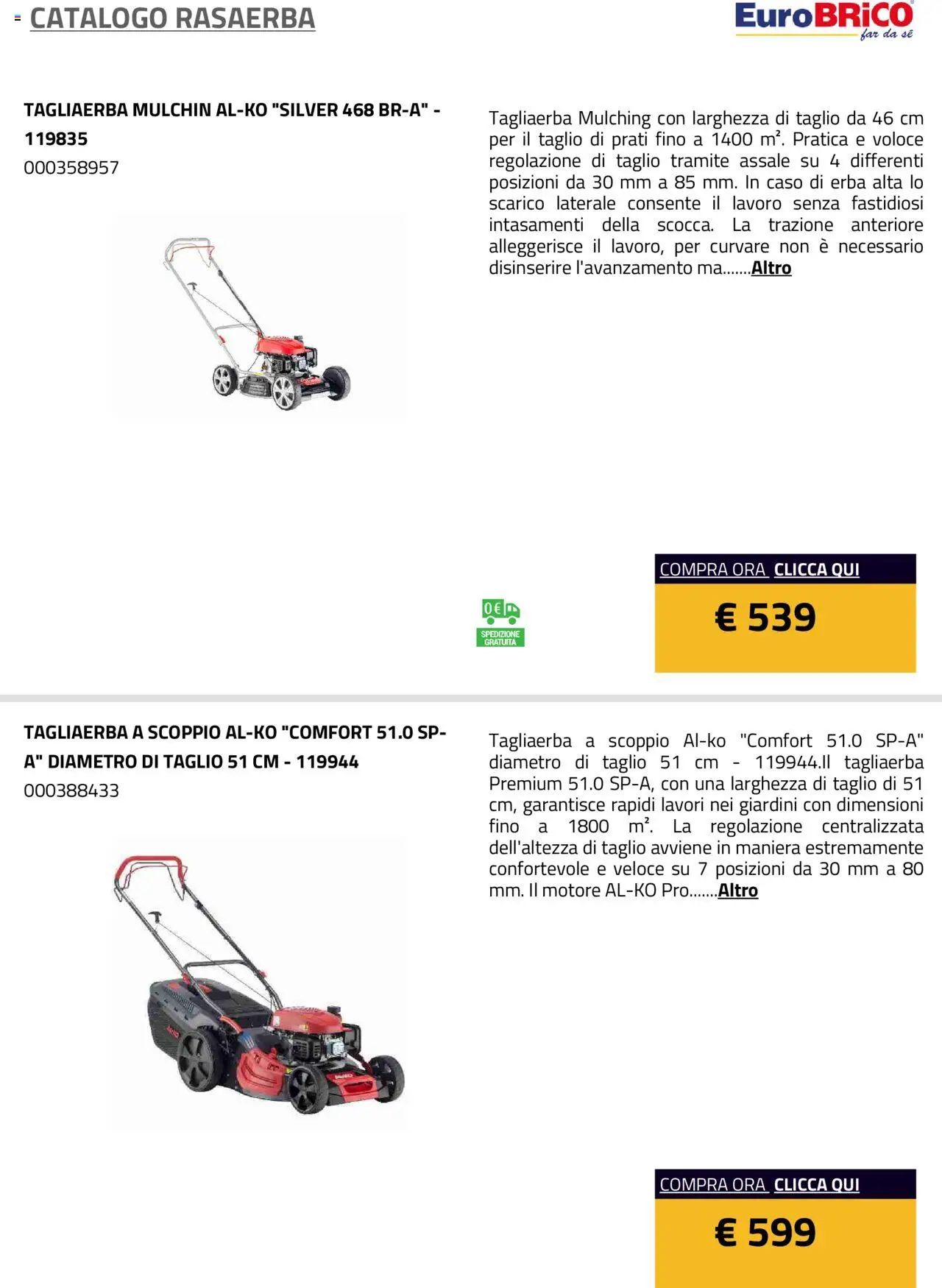 Eurobrico Rasaerba catalogo - pagina 3 - valido dal 23/07/2025