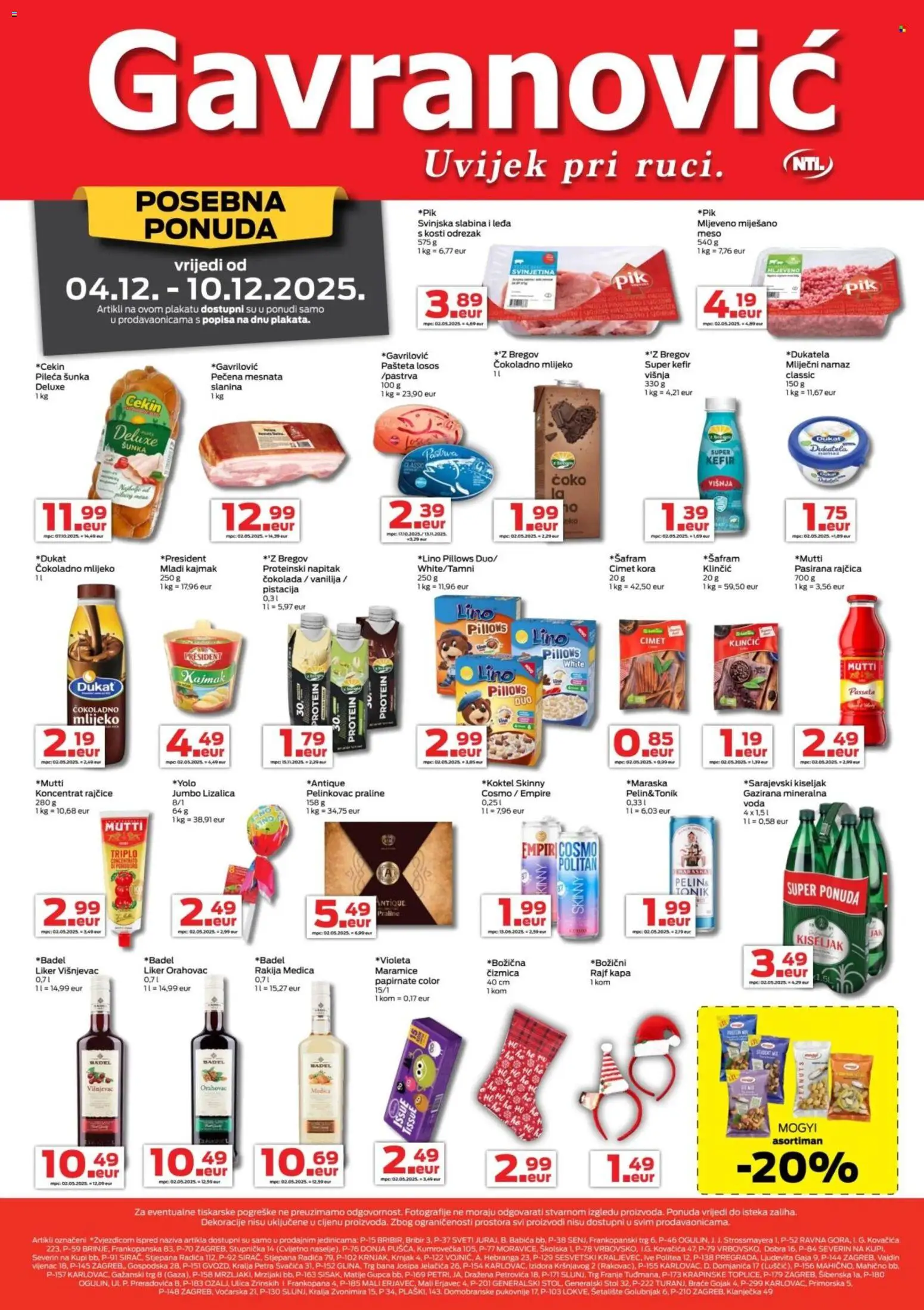 Katalog Gavranović - stranica 1- važeći od 04.12.2025