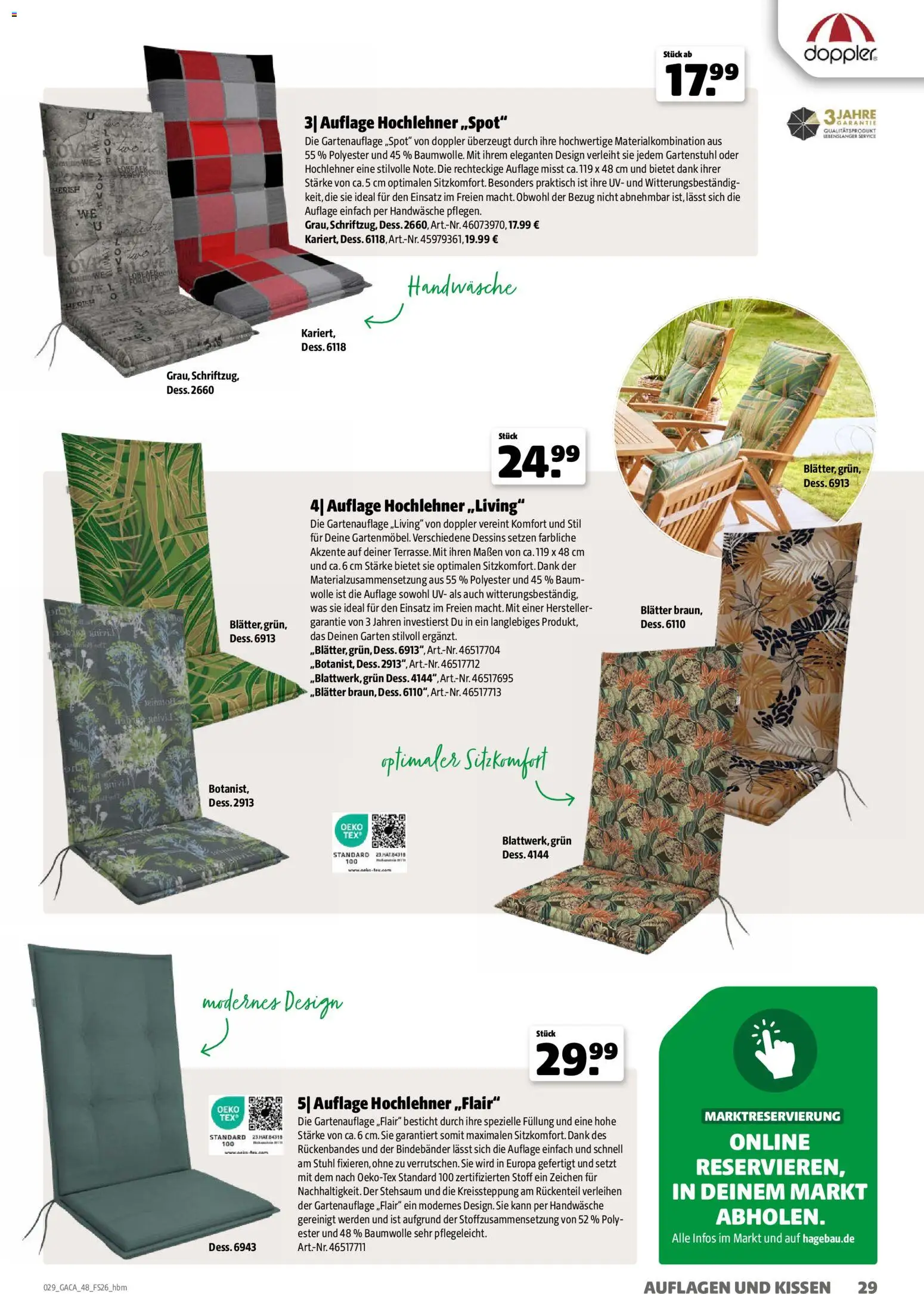Hagebau Gartenmöbelsortiment - Seite 29 - gültig ab 02.03.2026