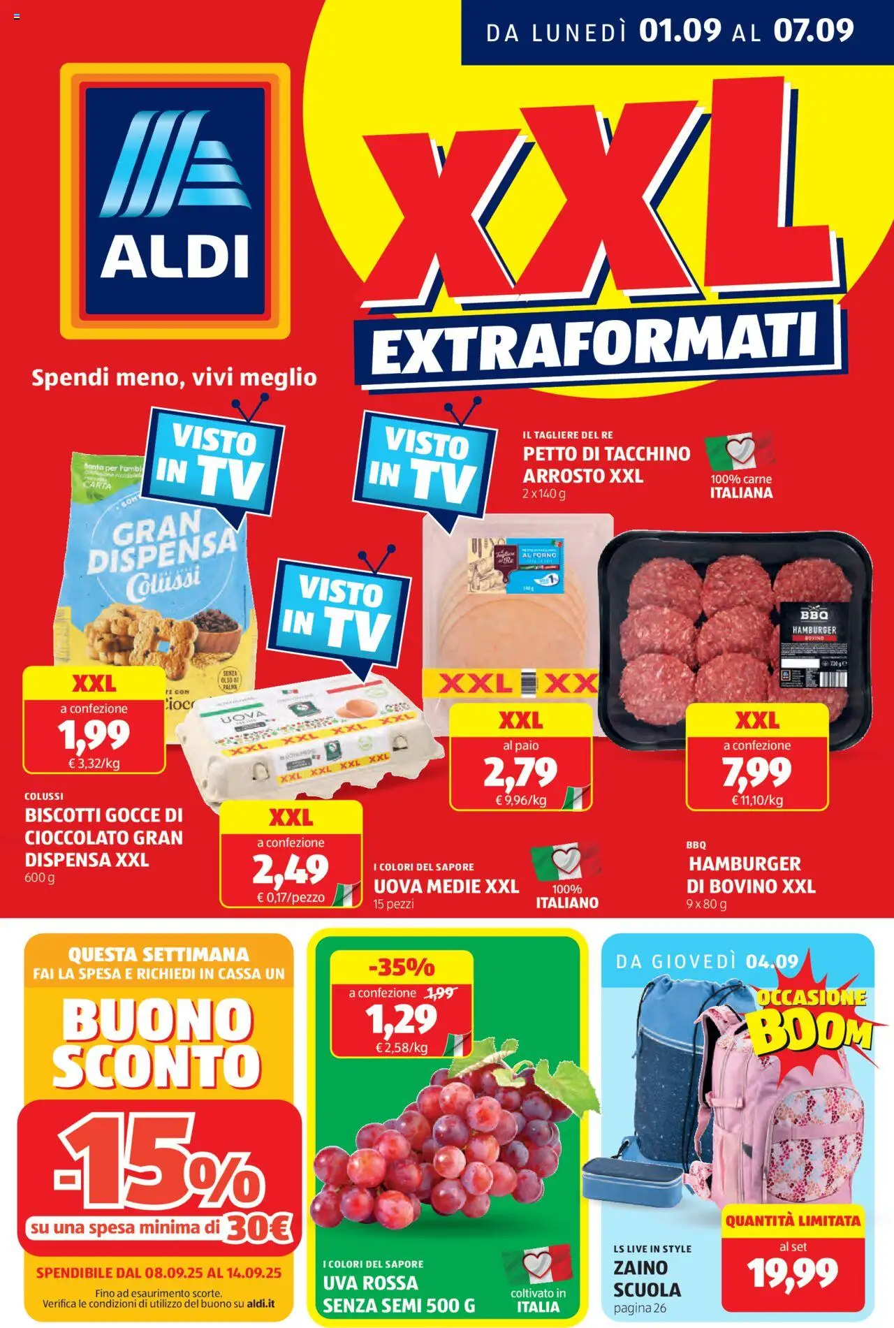 Volantino Aldi	 - pagina 1 - valido dal 01/09/2025