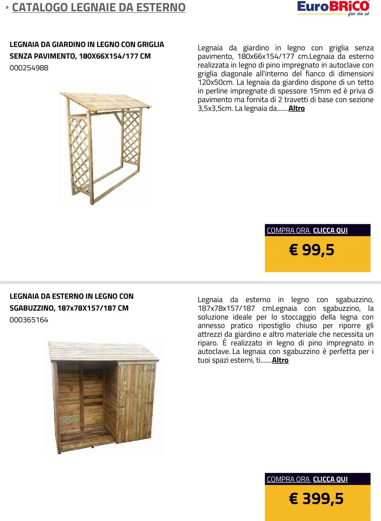Eurobrico Legnaie da esterno catalogo - pagina 2 - valido dal 23/07/2025