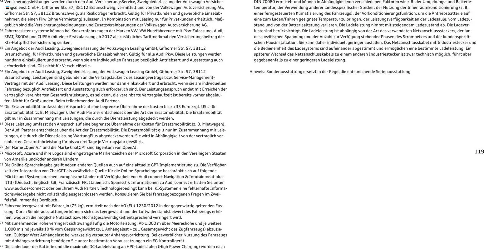 Audi Q4 e-tron / Q4 Sportback e-tron - Seite 118 - gültig ab 01.10.2025