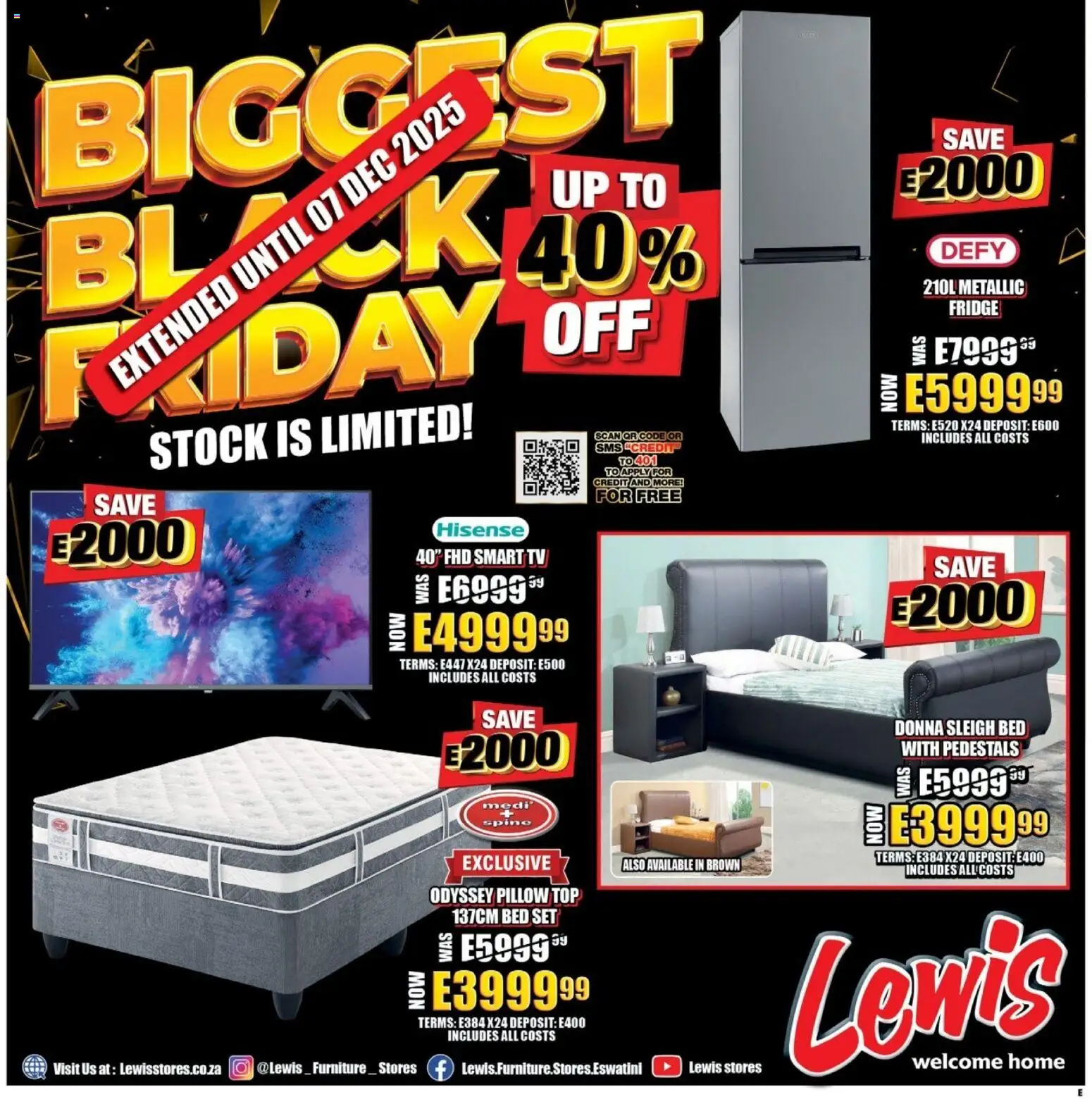 Lewis Stores - Eswatini Black Friday - page 1- valid from 01/12/2025