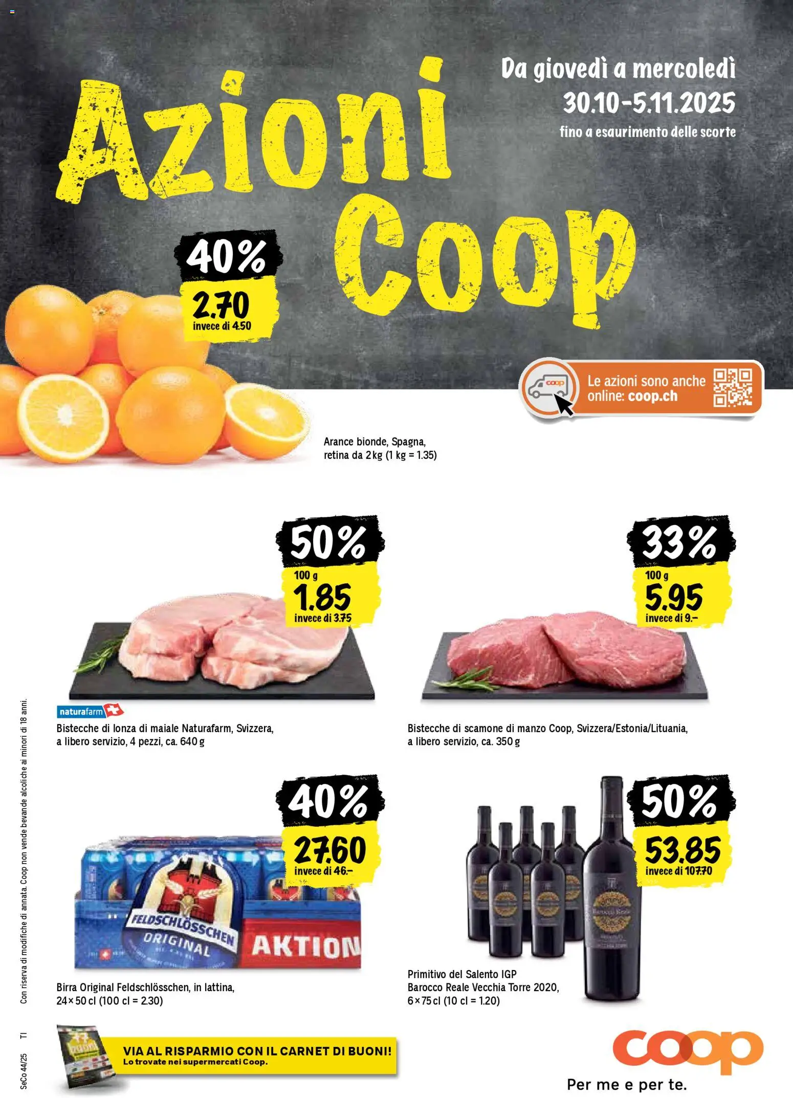 Coop - Una settimana di azioni - Seite 1- gültig ab 30.10.2025