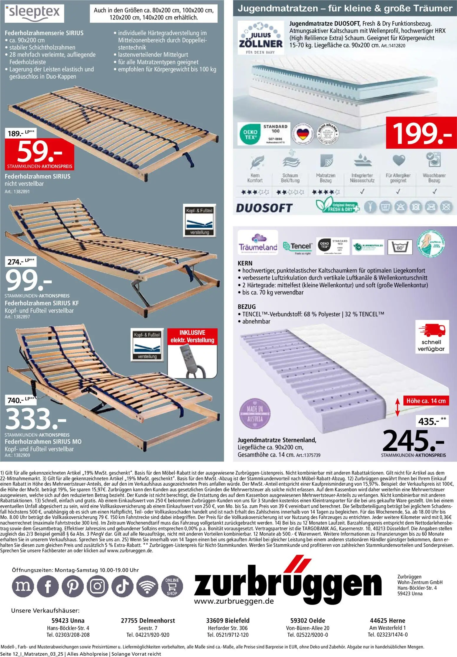 Zurbrüggen Matratzen-Spezial - Seite 12 - gültig ab 15.11.2025