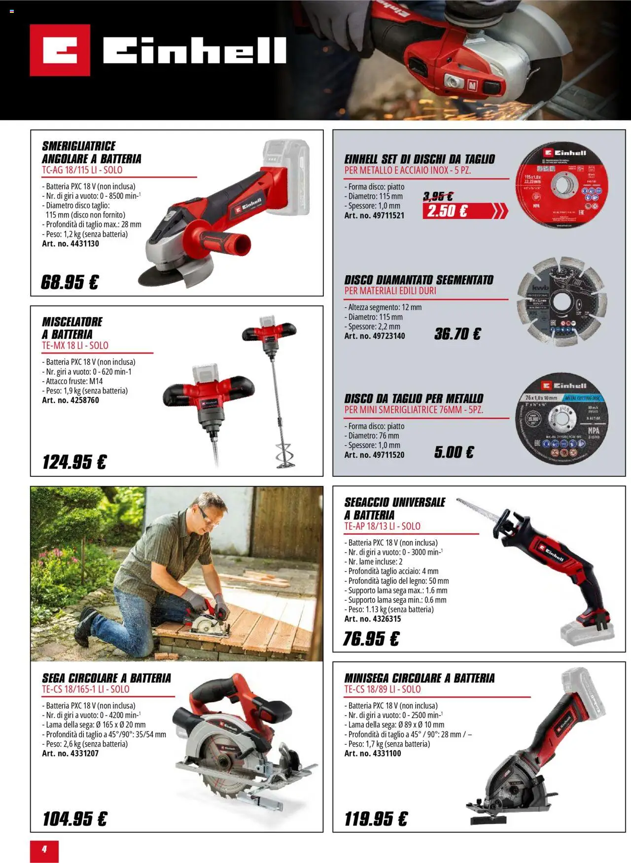 Volantino Einhell	 - pagina 4 - valido dal 01/10/2025
