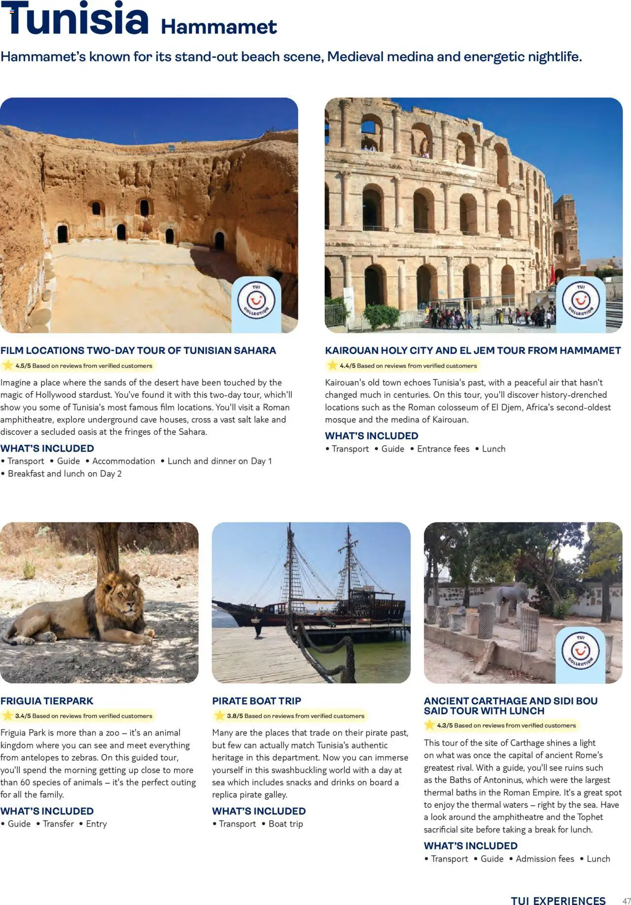 TUI - Experiences - page 47- valid from 01/01/2024