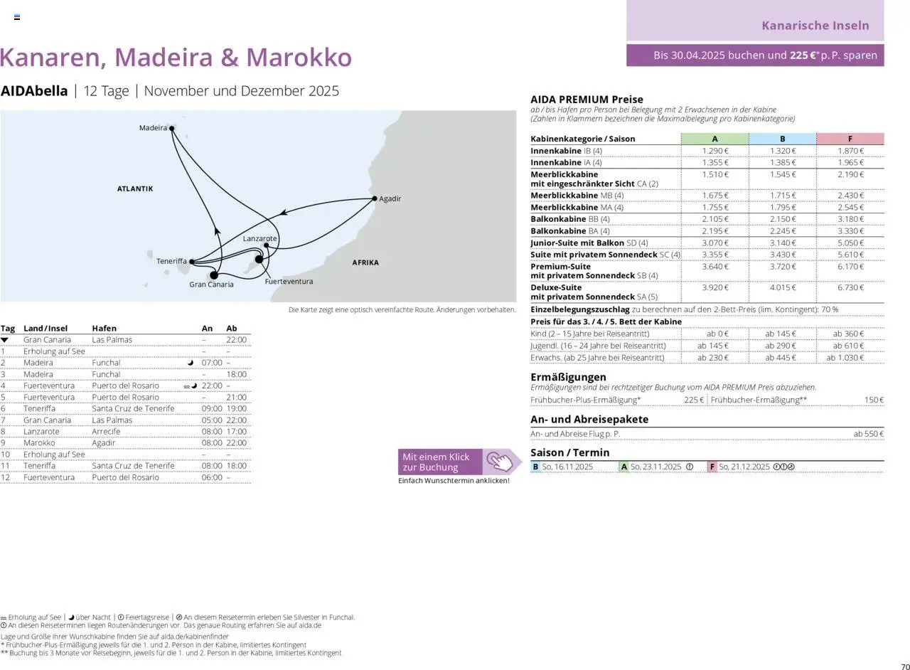 Aida Prospekt Winter 2025/26 - Seite 70 - gültig ab 01.10.2025
