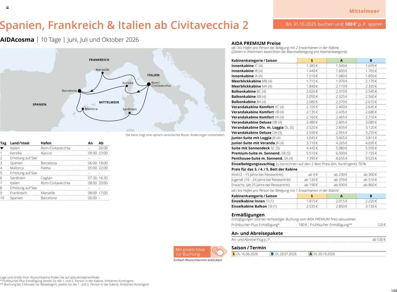 Aida Sommer 2026 - Seite 148 - gültig ab 01.03.2026