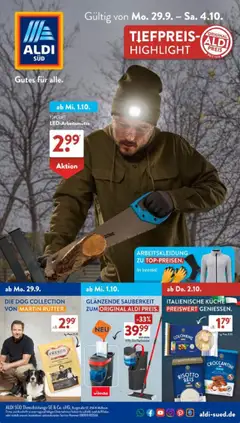 Vorschau Aldi Süd Prospekt 	 gültig ab 29.09.2025