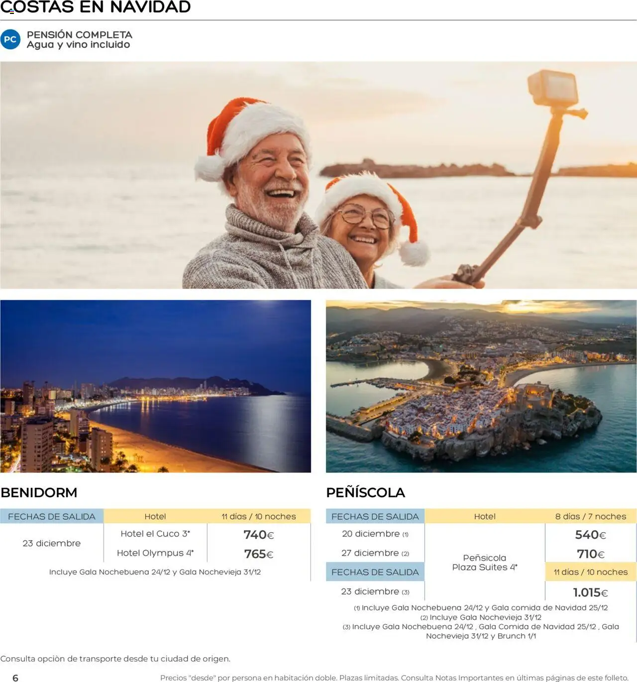 Viajes El Corte Inglés - Club de Vacaciones - Vacaciones Económicas Personalizado - Página de 6 - Válido desde 01/09/2025