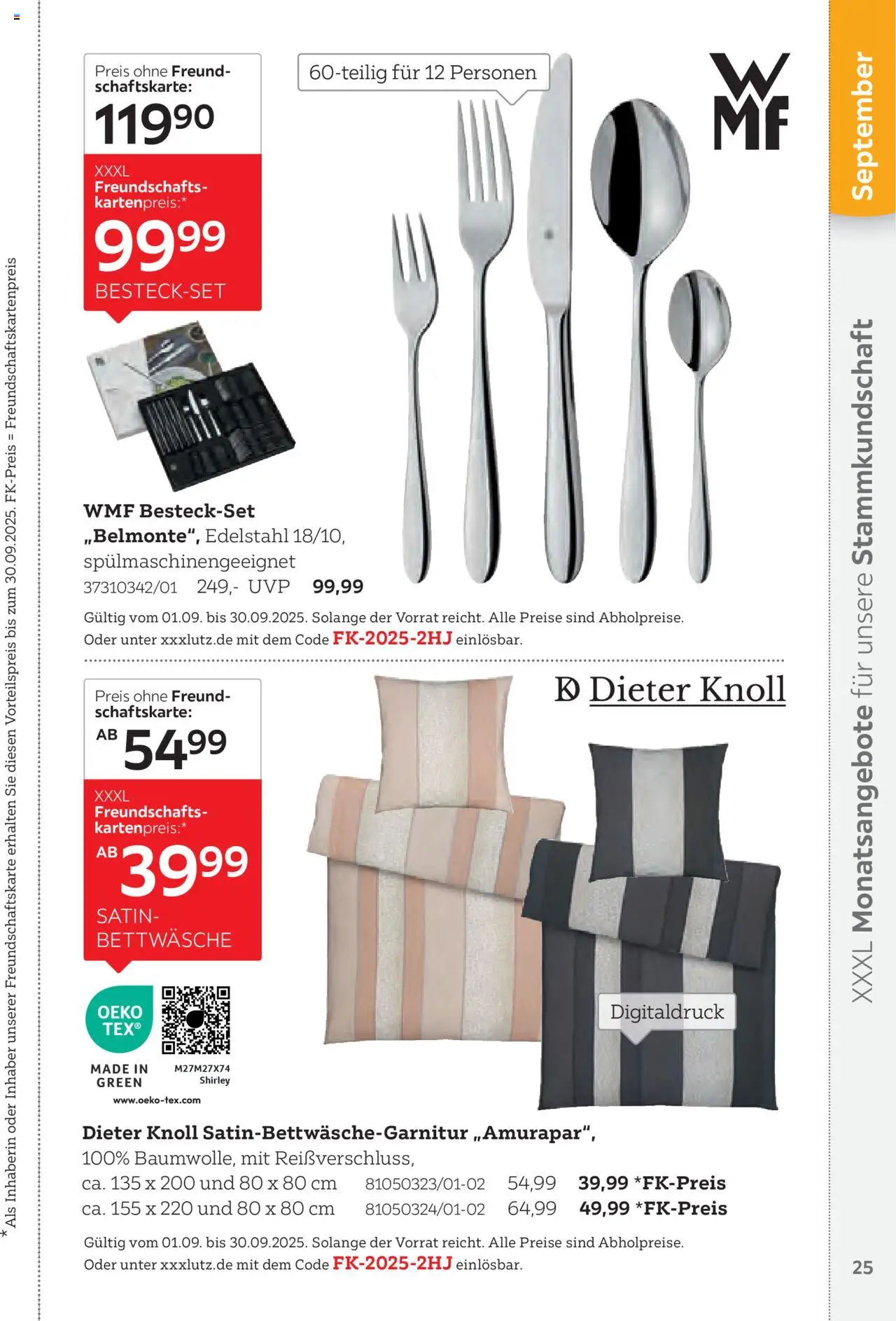 XXXL Lutz Freundschaftskartenjournal - Seite 25 - gültig ab 01.08.2025