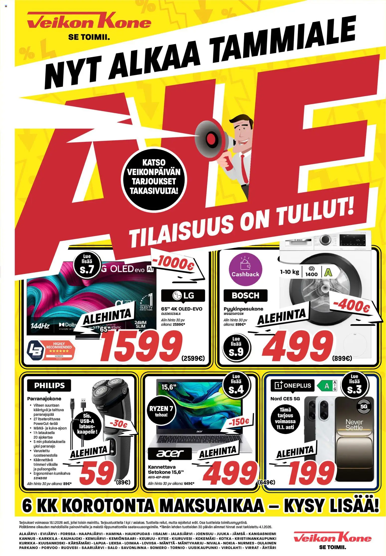 Veikon Kone tarjoukset - sivu 1- voimassa alkaen 05/01/2026