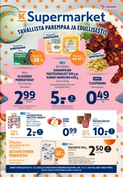 Esikatselu K-Supermarket tarjoukset voimassa alkaen 19/01/2026