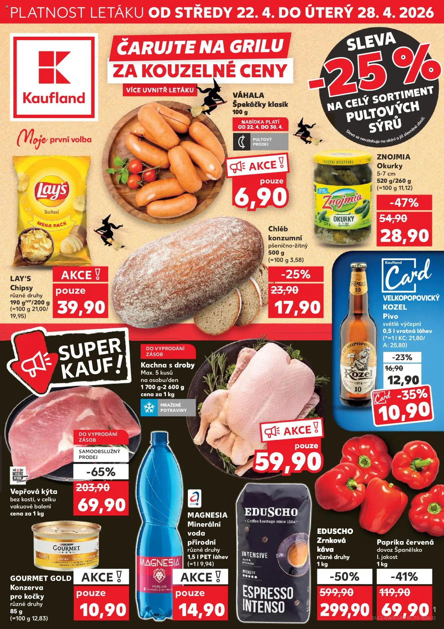 Kaufland leták - strana 1- platný od 22.04.2026
