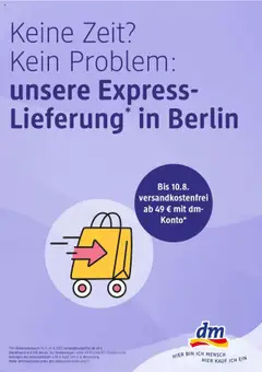 Vorschau dm drogerie - dm: Unsere Express-Lieferung in Berlin! gültig ab 14.07.2025