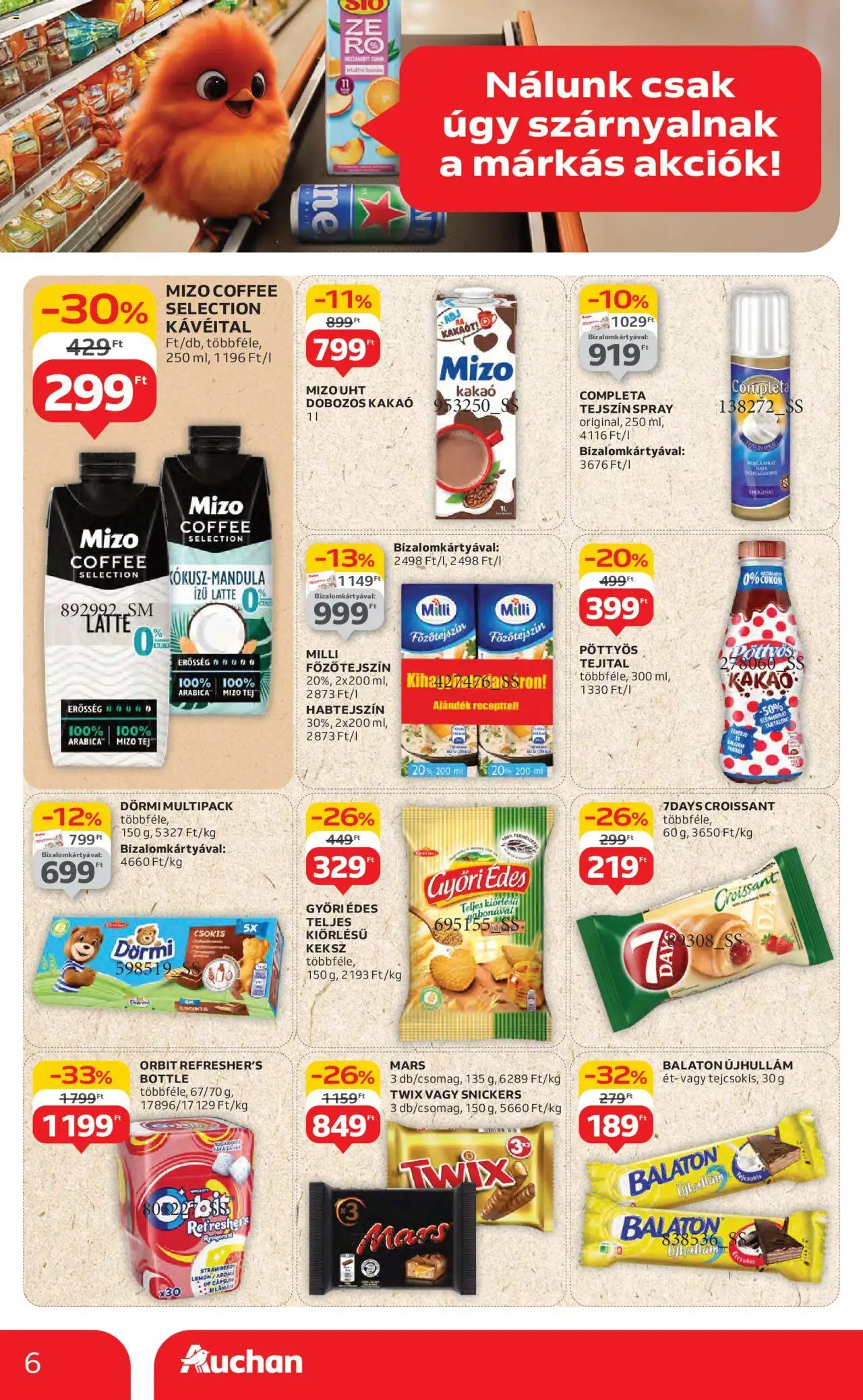 Auchan Hipermarket márkás akciók - 6oldal - érvényes 2025.07.17.-tól