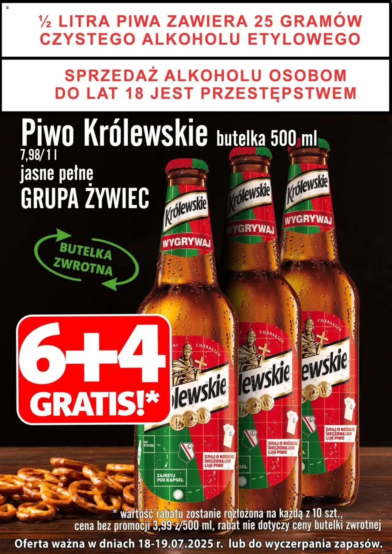 Prim Market Promocja - Piwo Królewskie 6+4 Gratis - strona 1- ważny od 18.07.2025